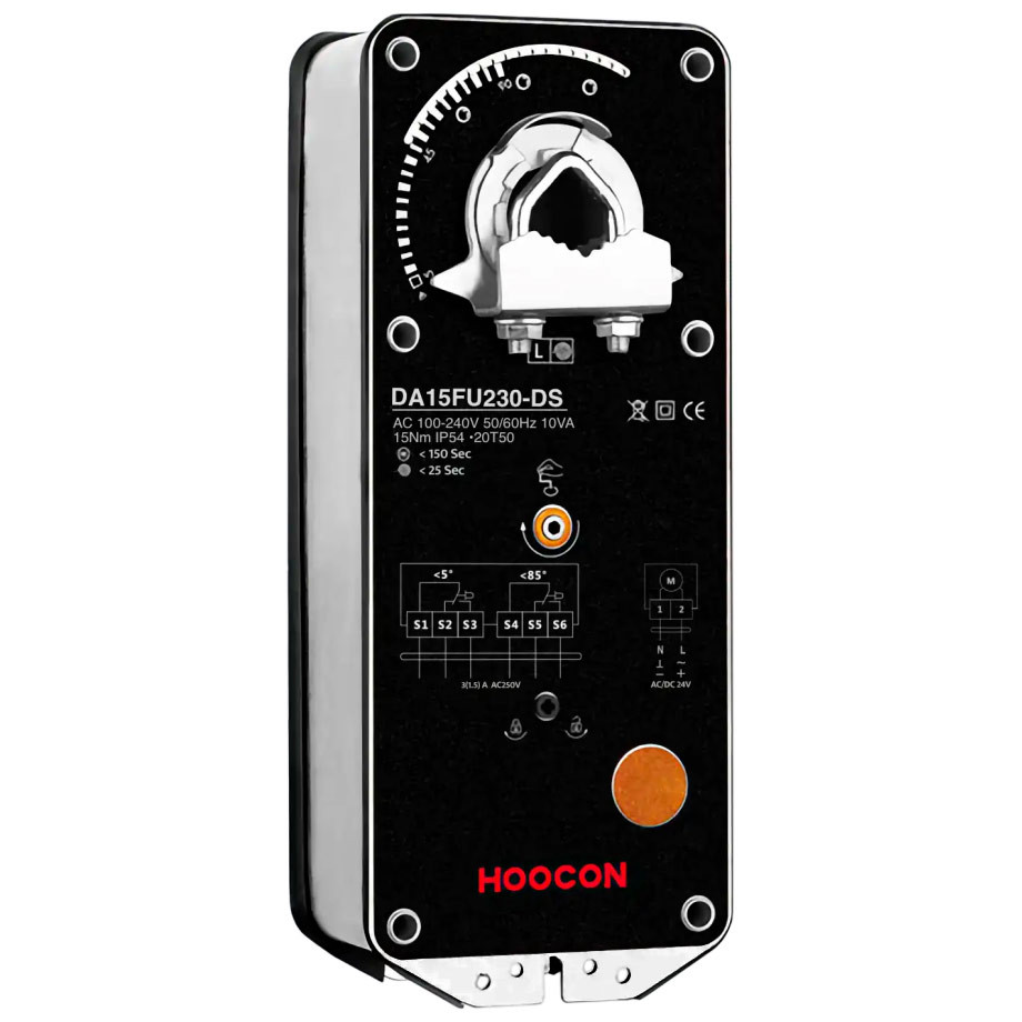 Электропривод Hoocon DA15FU24-D 15Нм/24В с возвратной пружиной
