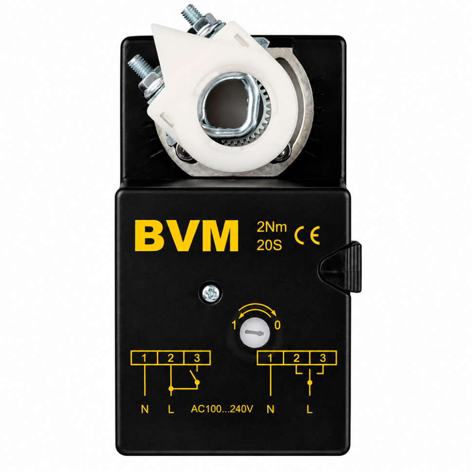 Привод воздушного клапана BVM TM230-2 2Нм без возвратной пружины
