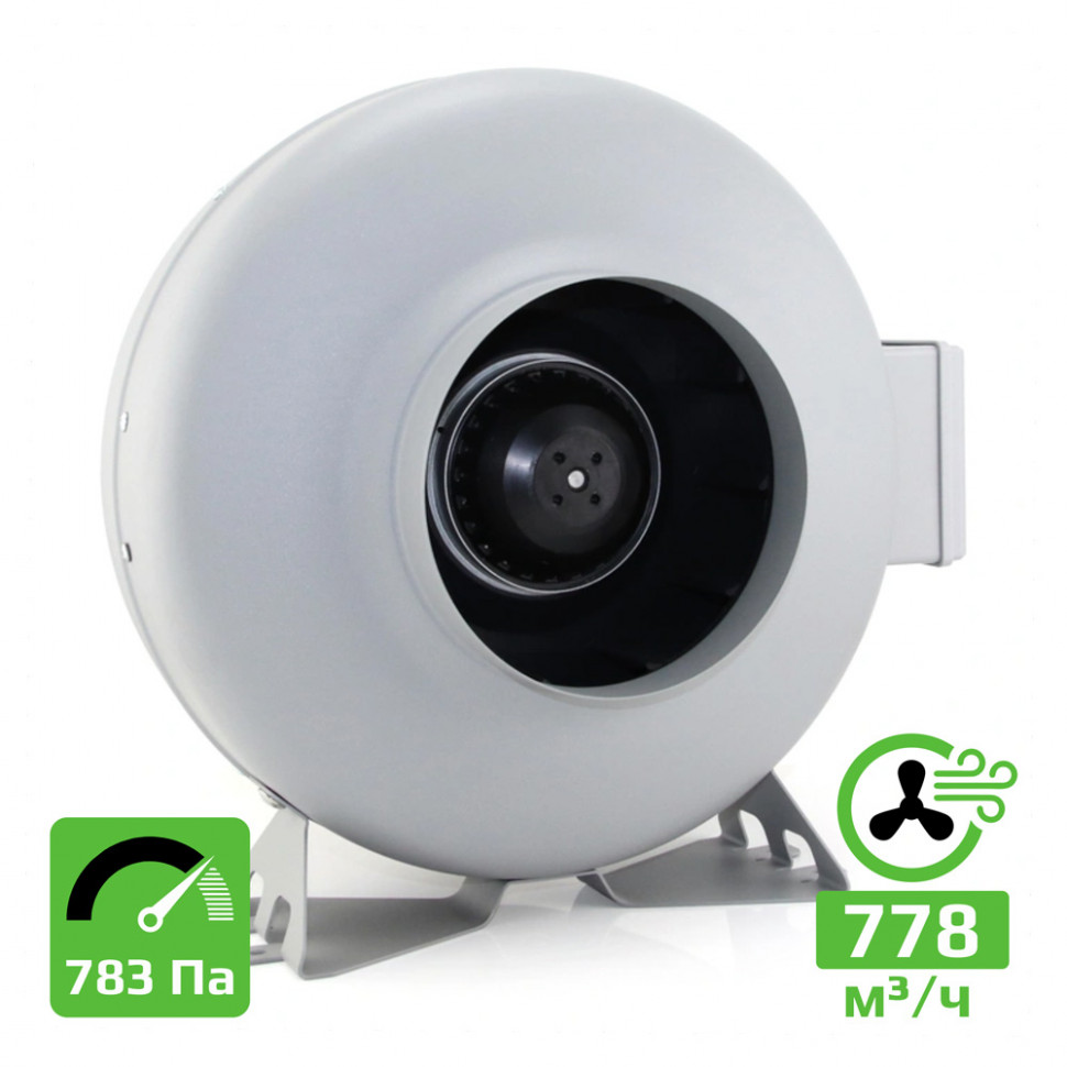 Высоконапорный канальный вентилятор Dastech HEE-160IE 783Па EC привод