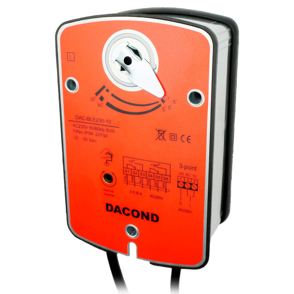 Электропривод Dacond DAC-BLE24-15 15Нм/24В без возвратной пружины